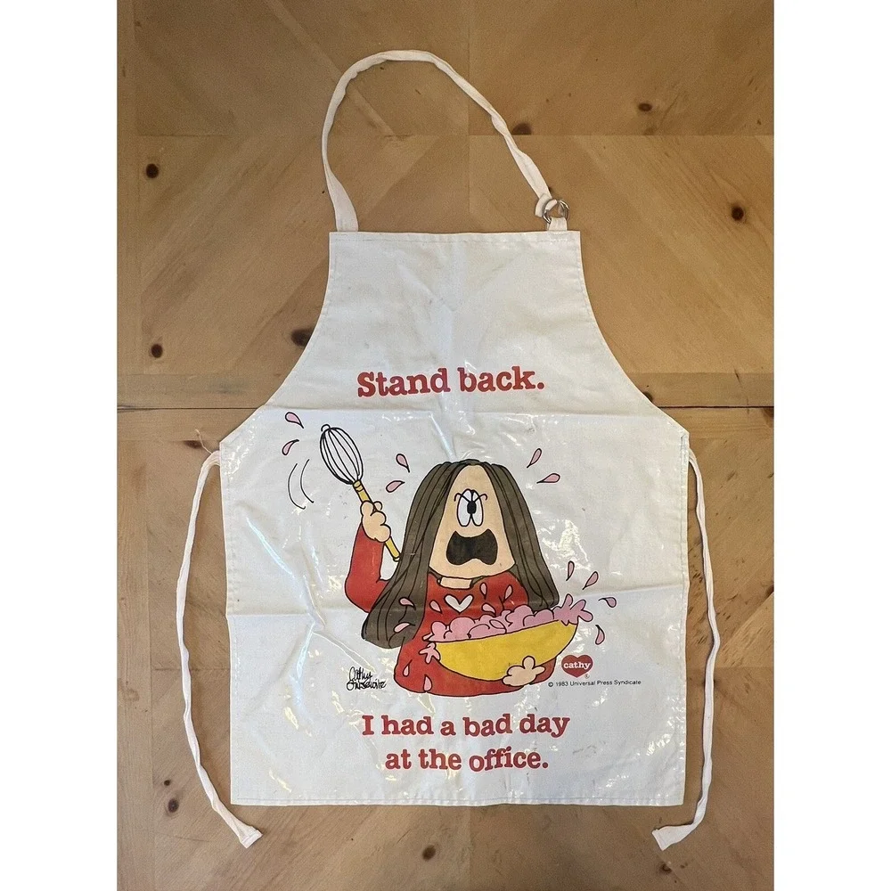 Cathy Cartoon Strip Cooking Apron Vintage 1983 Universal Press Syndicate